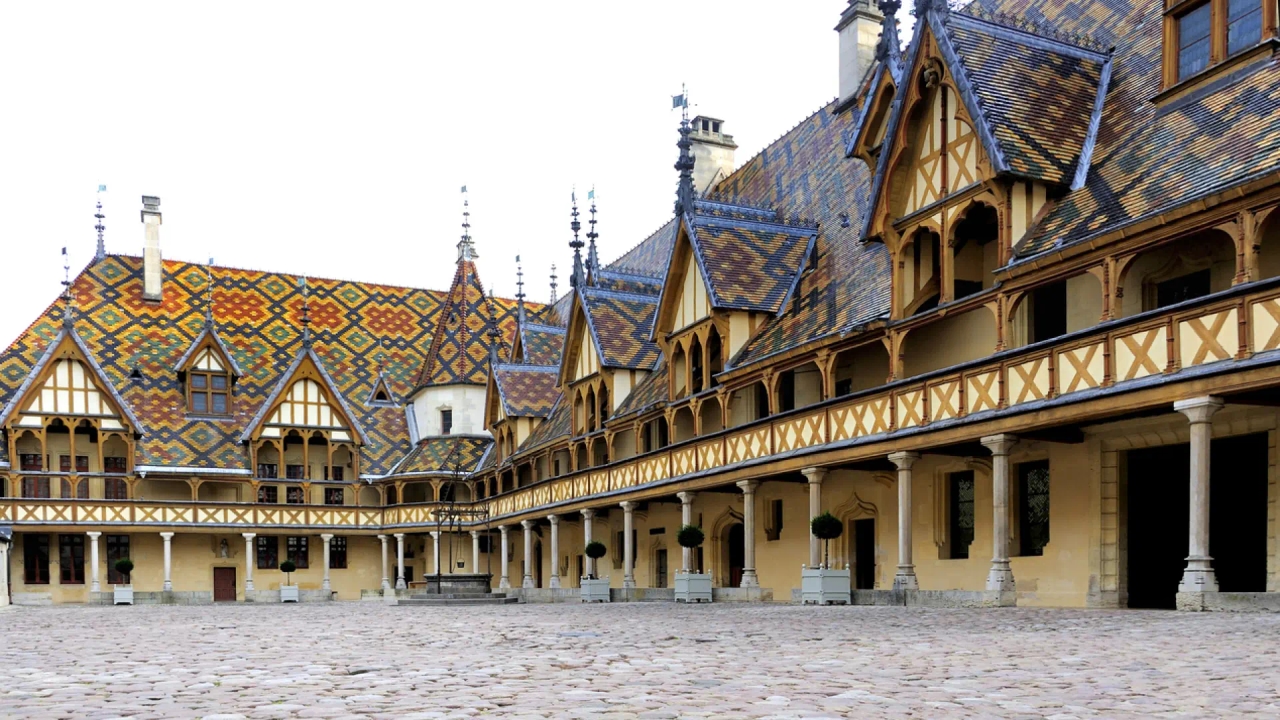 The fortified city in France where the world's most famous charity wine auction is held