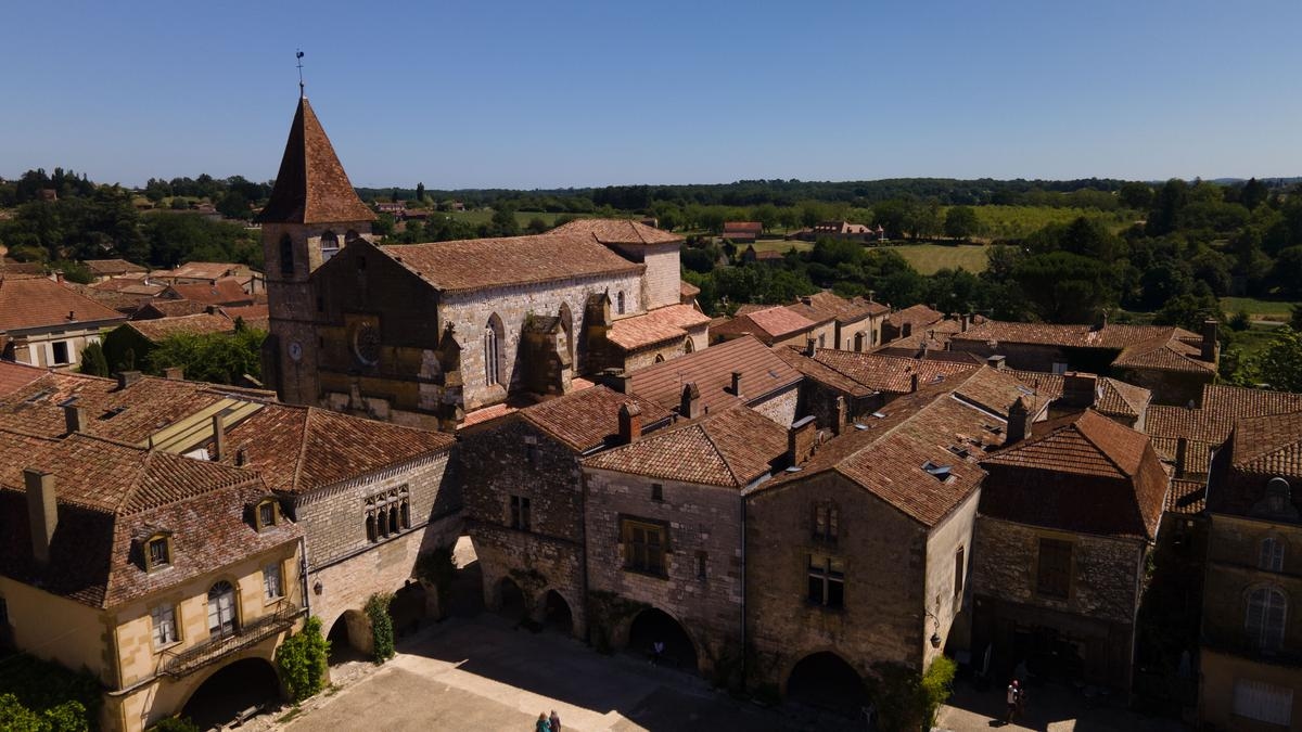 In Bildern. Die schönsten Bastiden des Périgord aus der Luft gesehen: Monpazier, die berühmteste von allen