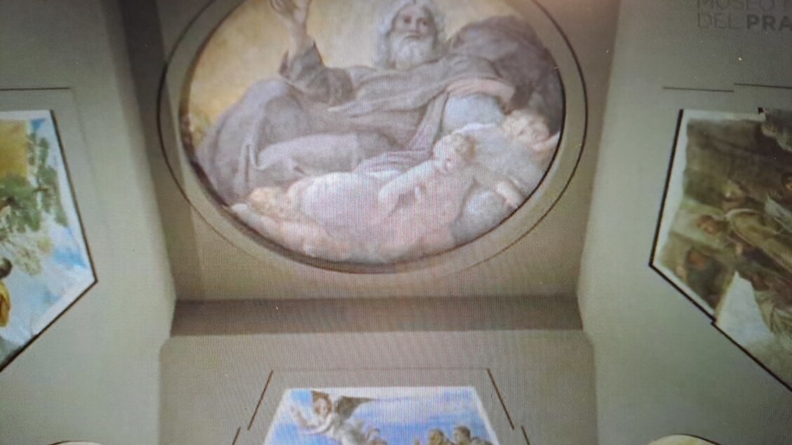 A Capela Herrera ganha vida no Museu do Prado com afrescos de Carracci.